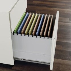 CAISSON MOBILE METAL 2 TIROIRS AVEC ASSISE