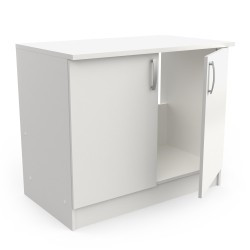 CAISSON BAS 2 PORTES  BLANC 100CM