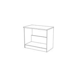 CAISSON BAS 2 PORTES  BLANC 100CM