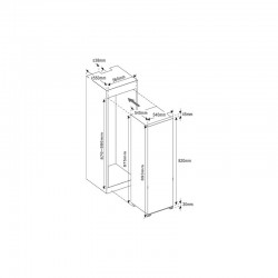 Réfrigérateur A+  4* intégrable 120L