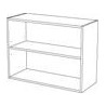 MEUBLE HAUT LARG 80 HAUT 60 2 PORTES