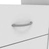 BUREAU 1 NICHE 3 TIROIRS L123CM P50CM BLANC