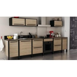 CAISSON BAS RANGEMENT 1P 1T 40CM CHÊNE