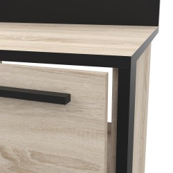 CAISSON BAS SS EVIER 1P  60CM CHÊNE