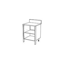 CAISSON BAS SS EVIER 1P  60CM CHÊNE