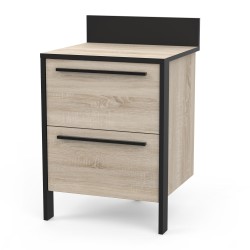 CAISSON BAS CASSEROLIER 2T  60CM CHÊNE