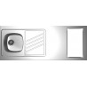DESSUS ÉVIER CUISINETTE 1 CUVE  L150 CM EMPLACEMENT DOMINO