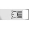 DESSUS ÉVIER CUISINETTE 1 CUVE  L160 CM EMPLACEMENT DOMINO