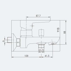 MITIGEUR BAIN/DOUCHE GROHE EUROSMART Référence 33304