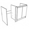 Meuble cuisinette QUICK 120x60 cm Niche 48/50 Larg 120 2 Portes