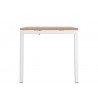 BUREAU ASKA 180X80CM PLATEAU PS PIED DROIT METAL BLANC