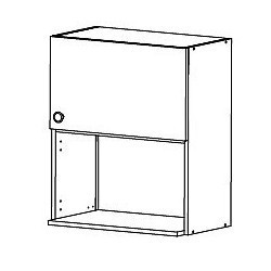 Meuble Haut Niche MO 1 porte 1 Porte + Niche Four Larg 60 Haut 60