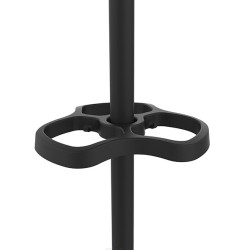 Poubelle extérieure 80L noir avec couvercle