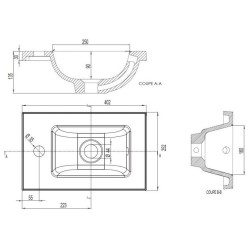MEUBLE SOUS PLAN TOILETTE EKO LINE 60CM 2P BLANC