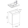 MEUBLE SOUS PLAN TOILETTE EKO LINE 60CM 2P BLANC