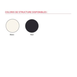 BUREAU ASKA 180X80CM PLATEAU PS PIED DROIT METAL BLANC
