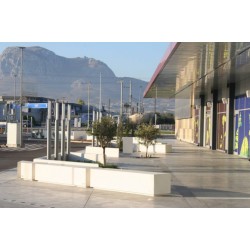 banc maconné 2 places