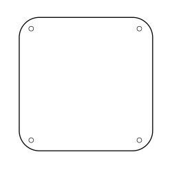 MIROIR ACRYLIQUE INCASSABLE 400X400MM