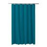 RIDEAU DE DOUCHE TEXTILE BLEU CANARD 100 % POLYESTER L 180 X H 200