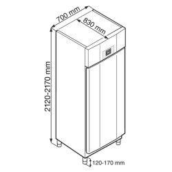 Réfrigérateur combiné 2 portes 173 litres