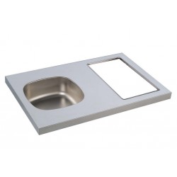 DESSUS ÉVIER CUISINETTE 1 CUVE  L90 CM EMPLACEMENT DOMINO