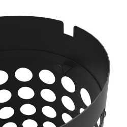 Poubelle extérieure 80L noir avec couvercle