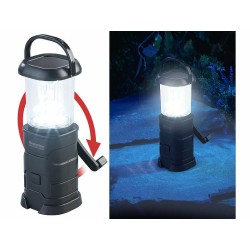 Lanterne de camping solaire à LED avec dynamo