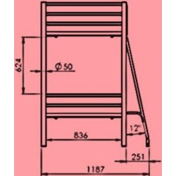 LIT SUPERPOSE METAL 90*190 AVEC SOMMIER EN TREILLIS SOUDE