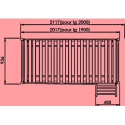 LIT SUPERPOSE METAL 90*190 AVEC SOMMIER EN TREILLIS SOUDE