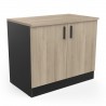 CAISSON BAS 2 PORTES  100CM CHENE
