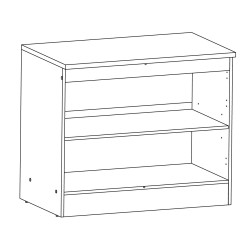 CAISSON BAS 2 PORTES  100CM CHENE
