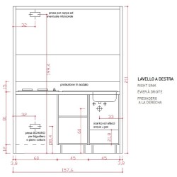 MEUBLE SOUS ÉVIER   LARG 90 2 PORTES