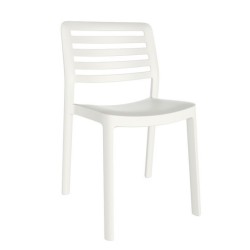 CHAISE POLYPROPYLENE ROUGE PIEDS ALUMINIUM ANODISÉ