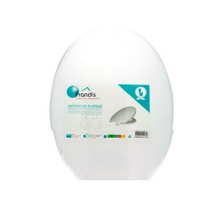 Abattant WC anti-bactériens - charnière plastique déclipsable
