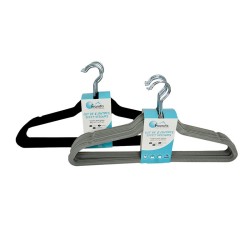 CINTRES METAL EFFET VELOURS X8 COLORIS ASSORTIS