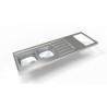 DESSUS ÉVIER CUISINETTE 2 CUVES  L180 CM EMPLACEMENT DOMINO