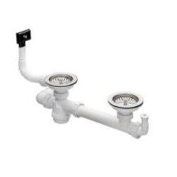 DESSUS ÉVIER CUISINETTE 2 CUVES  L180 CM EMPLACEMENT DOMINO