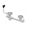 DESSUS ÉVIER CUISINETTE 2 CUVES  L180 CM EMPLACEMENT DOMINO