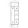 ARMOIRE 1/2 PENDERIE 1/2 LINGERE BOIS