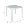 TABLE MONOBLOC PLASTIQUE 4 PIEDS 70X70cm