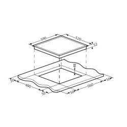 Table à induction 3 zones avec booster