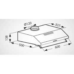 Hotte à visières INOX