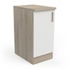 MEUBLE BAS 40CM BLANC/CHENE 1PORTE ORIGAN
