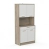 BUFFET BLANC/CHENE 4 PORTES 1TIRROIR NAPOLI