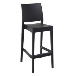 Chaise visiteur tissu 4 pieds peints en noir