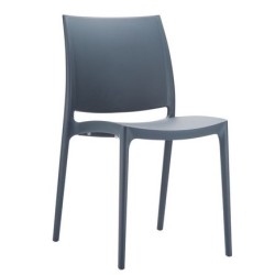 CHAISE POLYPROPYLÈNE RENFORCÉ NOIR