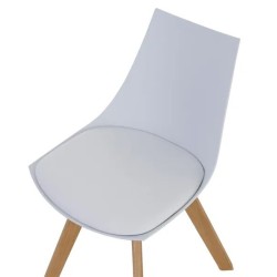 CHAISE COQUE NOIRE PIETEMENT TUBE D'ACIER