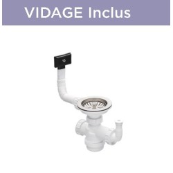 ÉVIER INOX CUISINETTE  120CM SANS DOMINO  REVERSIBLE NOVENTA