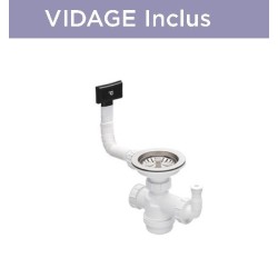 ÉVIER INOX CUISINETTE  100CM SANS DOMINO  REVERSIBLE NOVENTA