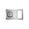 ÉVIER INOX CUISINETTE  100CM SANS DOMINO  REVERSIBLE NOVENTA